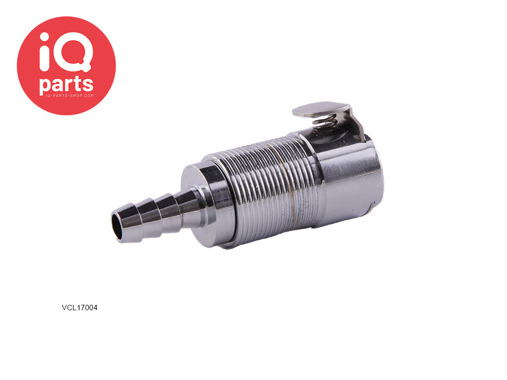 VCL17004 / VCLD17004 | Coupling Body | Chrome-plated brass | Hose barb 6,4 mm (1/4")