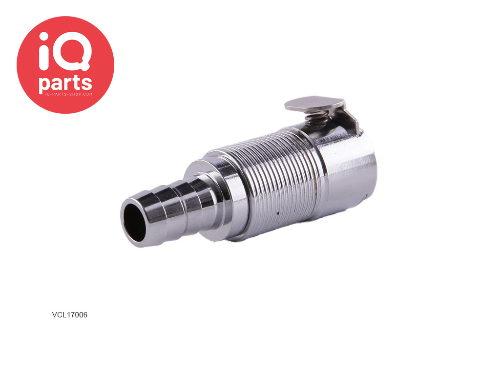 IQ-Parts VCL17006 / VCLD17006 | Snelkoppeling | Verchroomd messing | slangpilaar 9,5 mm