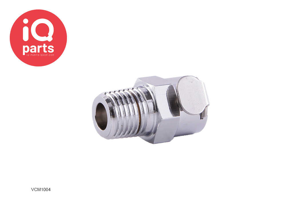 IQ-Parts VCM1004 / VCMD1004 | Snelkoppeling | Verchroomd messing | 1/4" NPT buitendraad