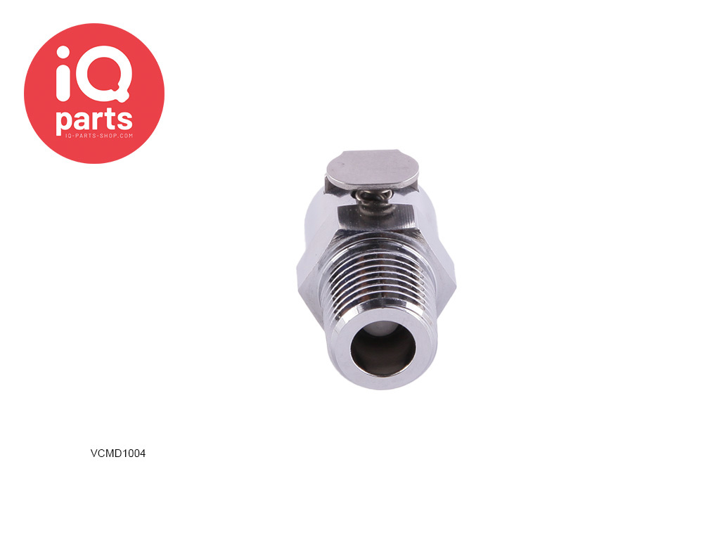 IQ-Parts IQP - VCM1004 / VCMD1004 | Snelkoppeling | Verchroomd messing | 1/4" NPT buitendraad
