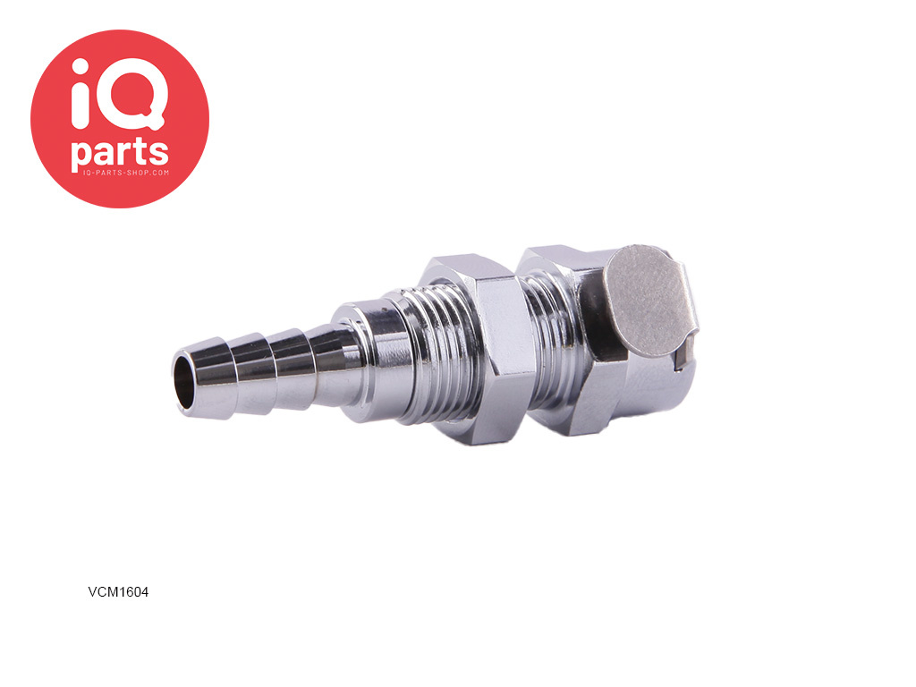 IQ-Parts VCM1604 / VCMD1604 | Coupling Body | Panel mount | Hose barb 6,4 mm (1/4")