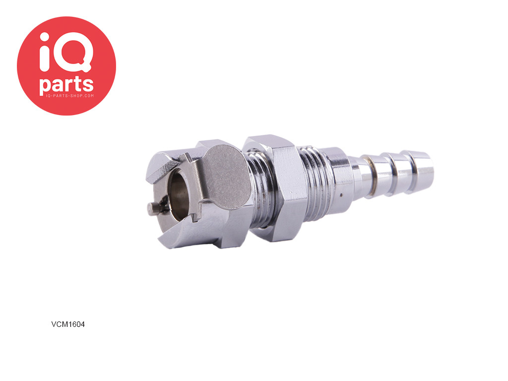 IQ-Parts IQ-Parts - VCM1604 / VCMD1604 | Coupling Body | Panel mount | Hose barb 6,4 mm (1/4")