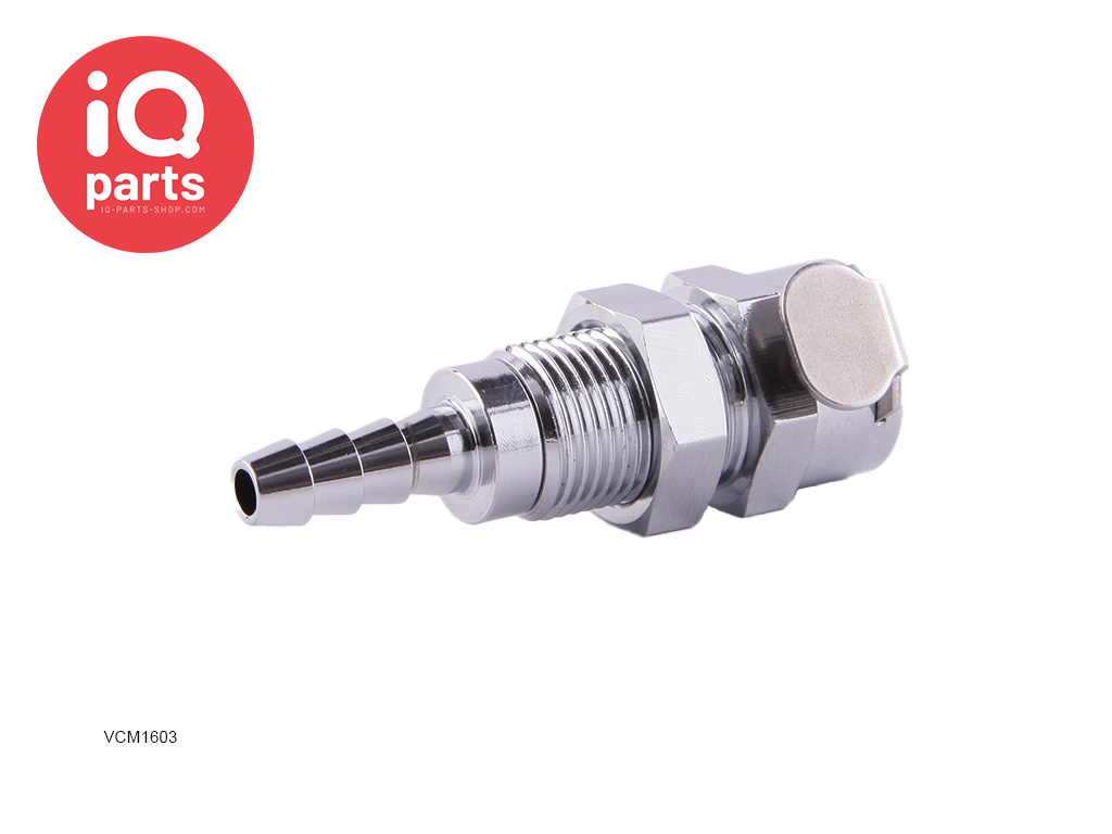 IQ-Parts VCM1603 / VCMD1603 | Coupling Body | Panel mount | Hose barb 4.8 mm (3/16")
