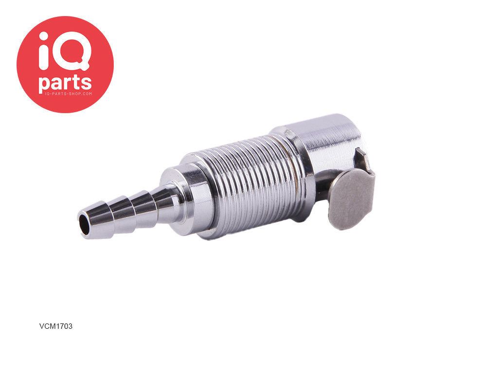 IQ-Parts VCM1703 / VCMD1703 | Snelkoppeling | Verchroomd messing | slangpilaar 4.8 mm