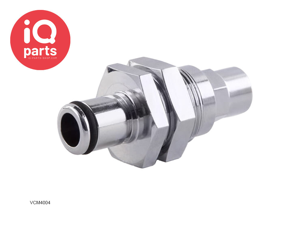 IQ-Parts VCM4004 / VCMD4004 | Coupling Insert | Panel mount | PTF Nut 6,4 mm (1/4") OD / 4,3 mm (0.17") ID