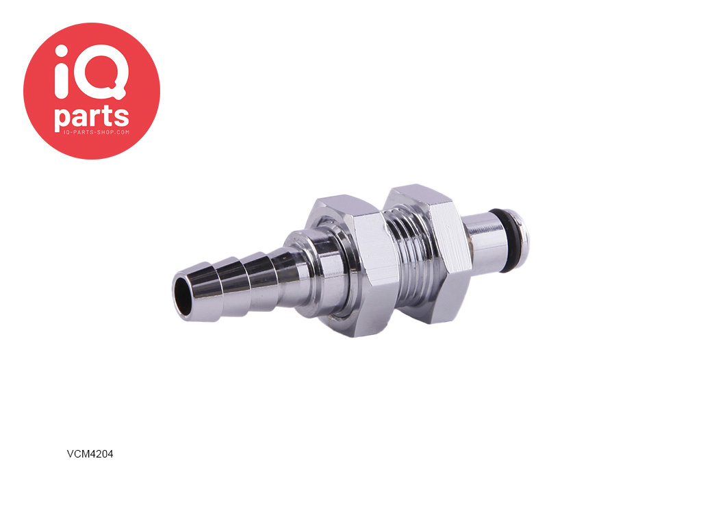 IQ-Parts VCM4204 / VCMD4204 | Insteeknippel | Plaatmontage | slangpilaar 6,4 mm