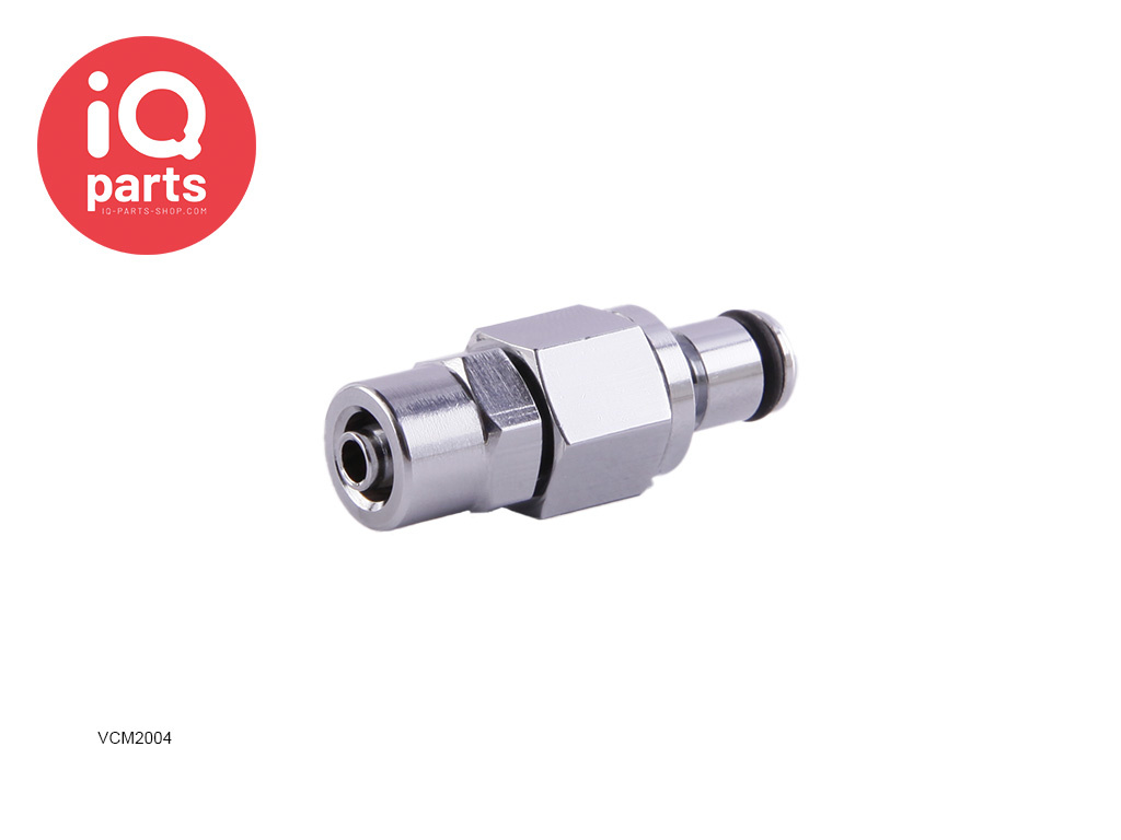 IQ-Parts IQ-Parts - VCM2004 / VCMD2004 | Insteeknippel | Verchroomd messing | PTF Klemring 6,4 mm OD / 4,3 mm ID