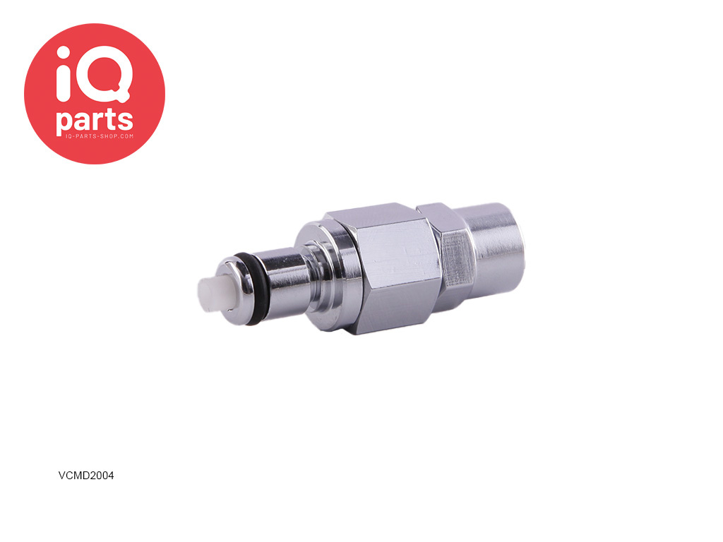 IQ-Parts IQ-Parts - VCM2004 / VCMD2004 | Insteeknippel | Verchroomd messing | PTF Klemring 6,4 mm OD / 4,3 mm ID
