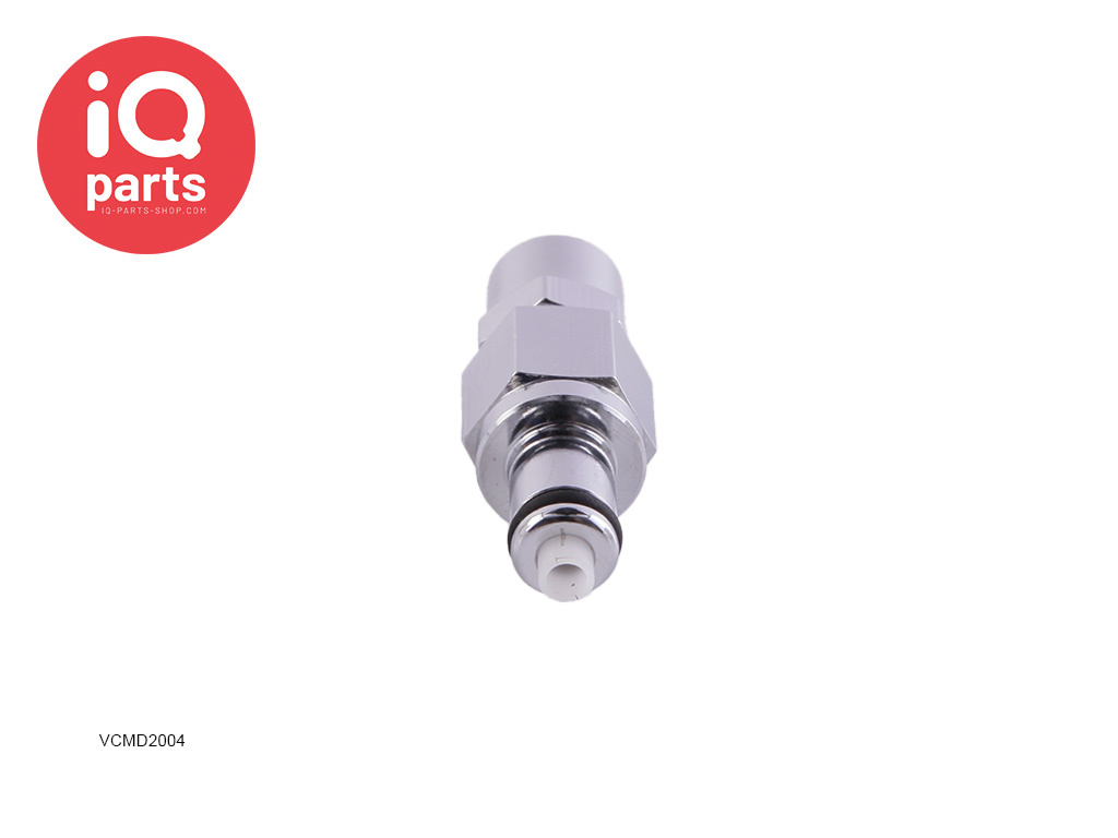 IQ-Parts IQ-Parts - VCM2004 / VCMD2004 | Insteeknippel | Verchroomd messing | PTF Klemring 6,4 mm OD / 4,3 mm ID