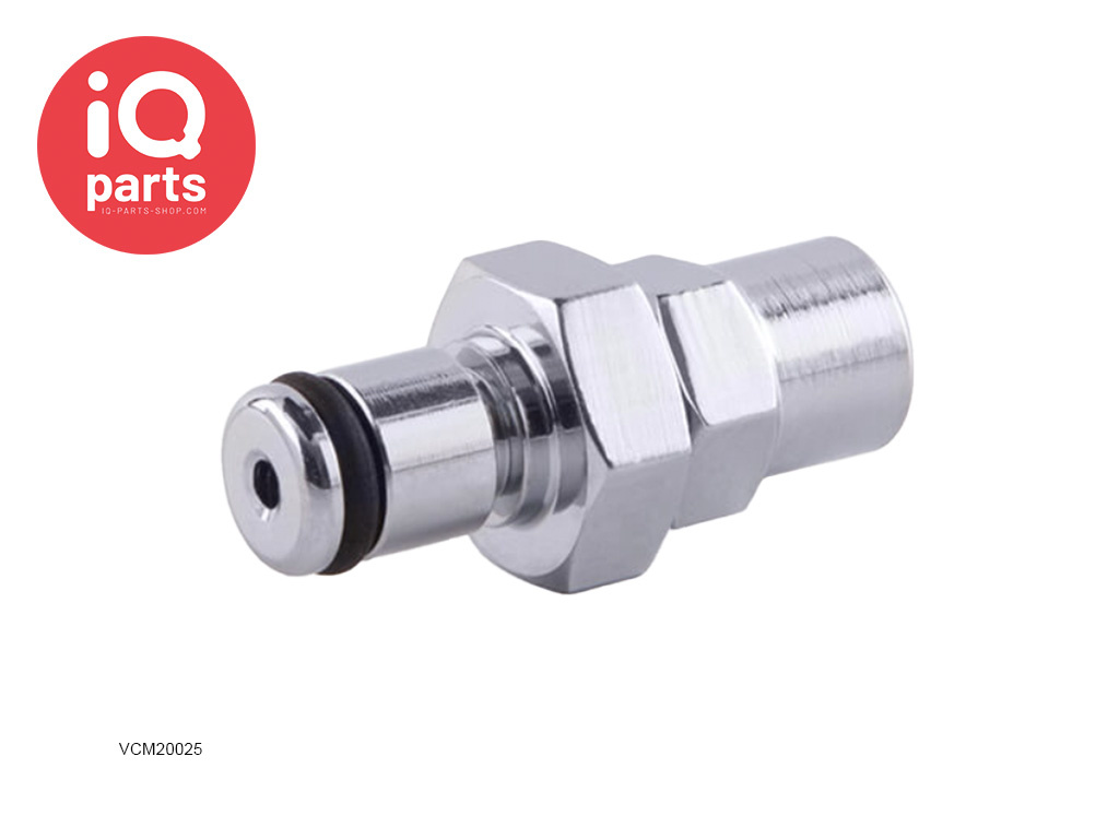 IQ-Parts VCM20025 / VCMD20025 | Insteeknippel | Verchroomd messing | PTF Klemring 4.0 mm OD / 2.5 mm ID