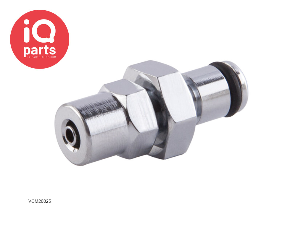 IQ-Parts IQ-Parts - VCM20025 / VCMD20025 | Insteeknippel | Verchroomd messing | PTF Klemring 4.0 mm OD / 2.5 mm ID