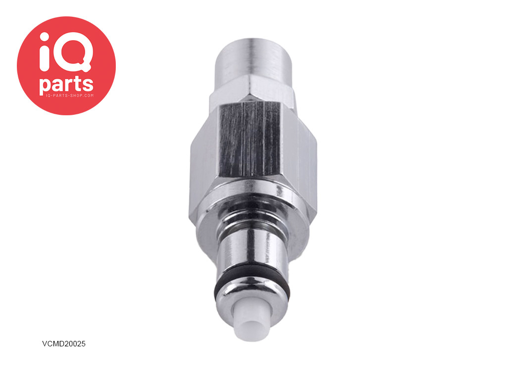 IQ-Parts IQ-Parts - VCM20025 / VCMD20025 | Insteeknippel | Verchroomd messing | PTF Klemring 4.0 mm OD / 2.5 mm ID