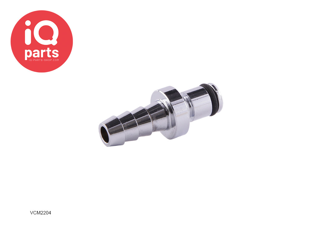 IQ-Parts VCM2204 / VCMD2204 | Coupling Insert | Chrome-plated brass | Hose barb 6.4 mm (1/4")