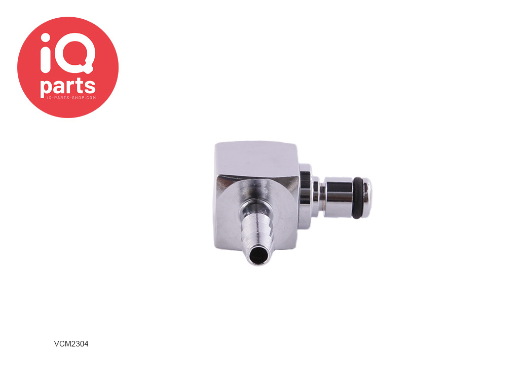 IQ-Parts VCM2304 / VCMD2304 | Elbow Coupling Insert | Chrome-plated brass | Hose barb 6.4 mm (1/4")