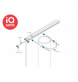 IQ-Parts IQ-Parts Verkeersbordbeugel twee bouten D-Clip (DC) | W4 | ongelakt