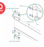 IQ-Parts IQ-Parts Montage Halterung (OB) | Aluminium | lackiert