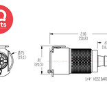 CPC CPC - Elbow Coupling Set Aprilia | Chrome-plated brass | Hose barb 6 - 7 mm