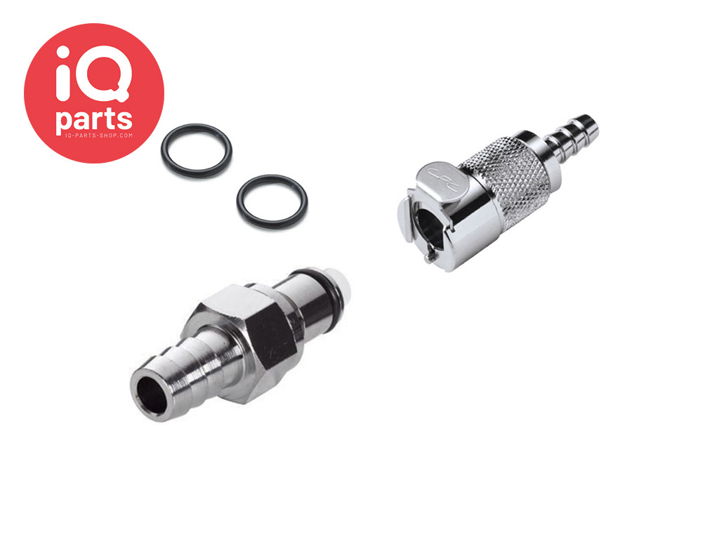 Straight Coupling Set Aprilia | Chrome-plated brass | Hose barb 6 - 8 mm