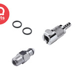 CPC CPC - Rechte Koppelingset Aprilia | Verchroomd messing | 1/4" NPT buitendraad | slangpilaar 6 - 7 mm