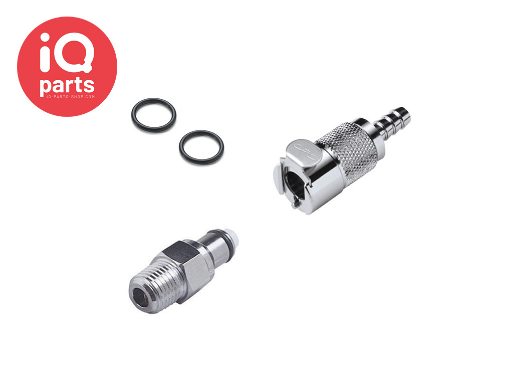 CPC Rechte Koppelingset Aprilia | Verchroomd messing |  1/4" NPT | slangpilaar 6 - 7 mm