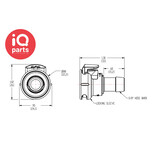 CPC CPC - MPCK17006T03 | Coupling Body | Polycarbonate | 9,5 mm (3/8") Hose barb | with lock