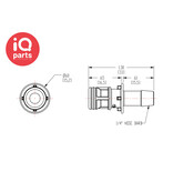 CPC CPC - MPC22004T | Coupling Insert | ABS | 6,4 mm (1/4") Hose barb | BUNA-N