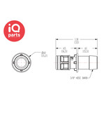 CPC CPC - MPC22006T03M | Insteeknippel | Polycarbonaat | 9,5 mm slangpilaar | Silicone