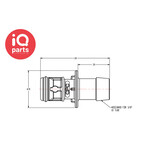 CPC CPC - MPC22006T39M | Coupling Insert | Polysulfone | 9,5 mm (3/8") Hose barb | Silicone