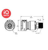 CPC CPC - NSHD10012  | NSH Coupling Body | Polypropylene | 3/4" NPT male thread