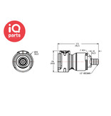 CPC CPC - NSHD17008  | NSH Coupling Body | Polypropylene | 12,7 mm (1/2") Hose barb