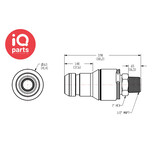 CPC CPC - NSHD24008  | NSH Insteeknippel | Polypropyleen | 1/2" NPT buitendraad