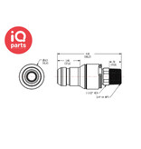 CPC CPC - NSHD24012  | NSH Insteeknippel | Polypropyleen | 3/4" NPT buitendraad