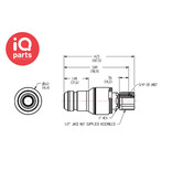 CPC CPC - NSHD20008  | NSH Insteeknippel | Polypropyleen | 1/2" JACO fitting (12.7 mm OD)