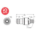 CPC CPC - NSHD22012  | NSH Coupling Insert | Polypropylene | 19.0 mm (3/4") Hose barb