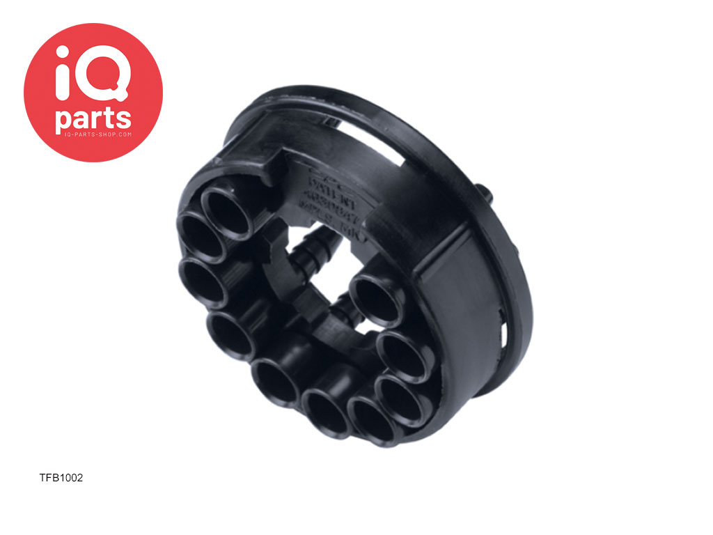 CPC TFB1002 / TFBD1002 | Coupling Body 10 tubes | Acetal | 3.2 mm (1/8") Hose barbs