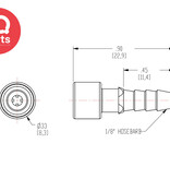 CPC CPC - TFF02 / TFFD02 | Coupling Body | Acetal | 3.2 mm (1/8") Hose barb