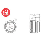 CPC CPC - SX42 | Coupling Insert 6 tubes | Acetal | WITHOUT Hose barbs