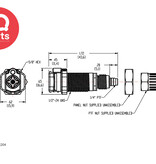 CPC CPC - PMM1204 / PMMD1204 | Koppeling | Acetaal | PTF Klemring 6.4 mm OD / 4.3 mm ID | Multi-Mount