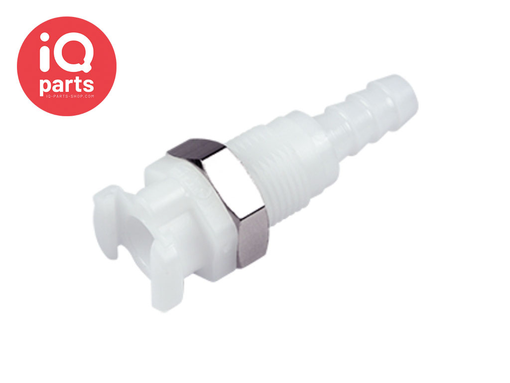 CPC PMM1604 / PMMD1604 | Coupling Body | Acetal | 6.4 mm (1/4") Hose barb | Multi-Mount