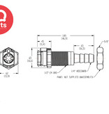 CPC CPC - PMM1604 / PMMD1604 | Koppeling | Acetaal | 6.4 mm Slangpilaar | Multi-Mount