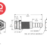 CPC CPC - PMM1604 / PMMD1604 | Koppeling | Acetaal | 6.4 mm Slangpilaar | Multi-Mount