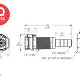 CPC CPC - PMM1604 / PMMD1604 | Kupplung | Acetal | 6.4 mm Schlauchanschluß | Multi-Mount