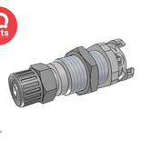 CPC CPC - MM1204 / MMD1204 | Kupplung | Messing verchromt | PTF Klemmring 6.4 mm AD / 4.3 mm ID | Multi-Mount