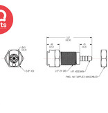 CPC CPC - MM1602 / MMD1602 | Koppeling | Verchroomd Messing | 3.2 mm Slangpilaar | Multi-Mount