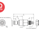 CPC CPC - MM2004 / MMD2004 | Coupling Insert | Chrome-Plated Brass | PTF Nut 6.4 mm (1/4") OD / 4.3 mm (0.17") ID | Multi-Mount