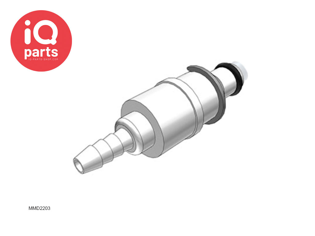 CPC MM2203 / MMD2203 | Stecker | Messing verchromt | 4.8 mm Schlauchanschluß | Multi-Mount