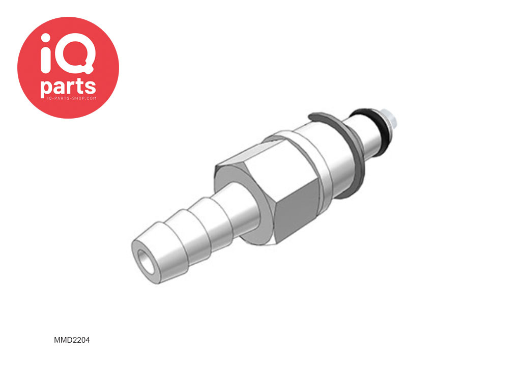 CPC MM2204 / MMD2204 | Coupling Insert | Chrome-Plated Brass | 6.4 mm (1/4") Hose Barb | Multi-Mount