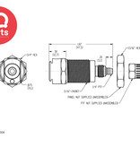 CPC CPC - PLM12004 / PLMD12004 | Coupling Body | Acetal | PTF Nut 6.4 mm (1/4") OD / 4.3 mm (0.17") ID | Multi-Mount