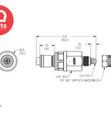 CPC CPC - PLM20004 / PLMD20004 | Coupling Insert | Acetal | PTF Nut 6.4 mm (1/4") OD / 4.3 mm (0.17") ID | Multi-Mount