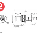 CPC CPC - PLM22004 / PLMD22004 | Insteeknippel | Acetaal | 6.4 mm Slangpilaar | Multi-Mount